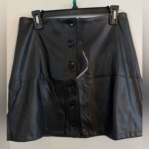 NWT BCBGeneration Flare Leather Like Mini Skirt Size S